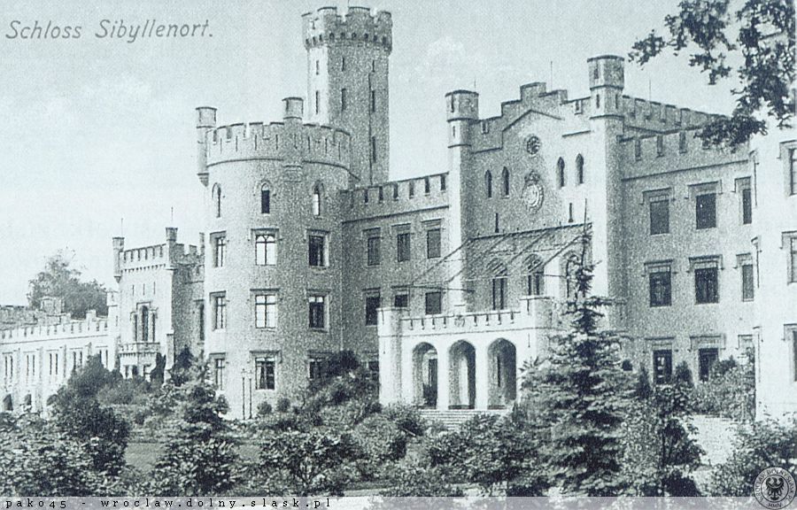 Dawny widok Pałacu Sybilli w Szczodrem